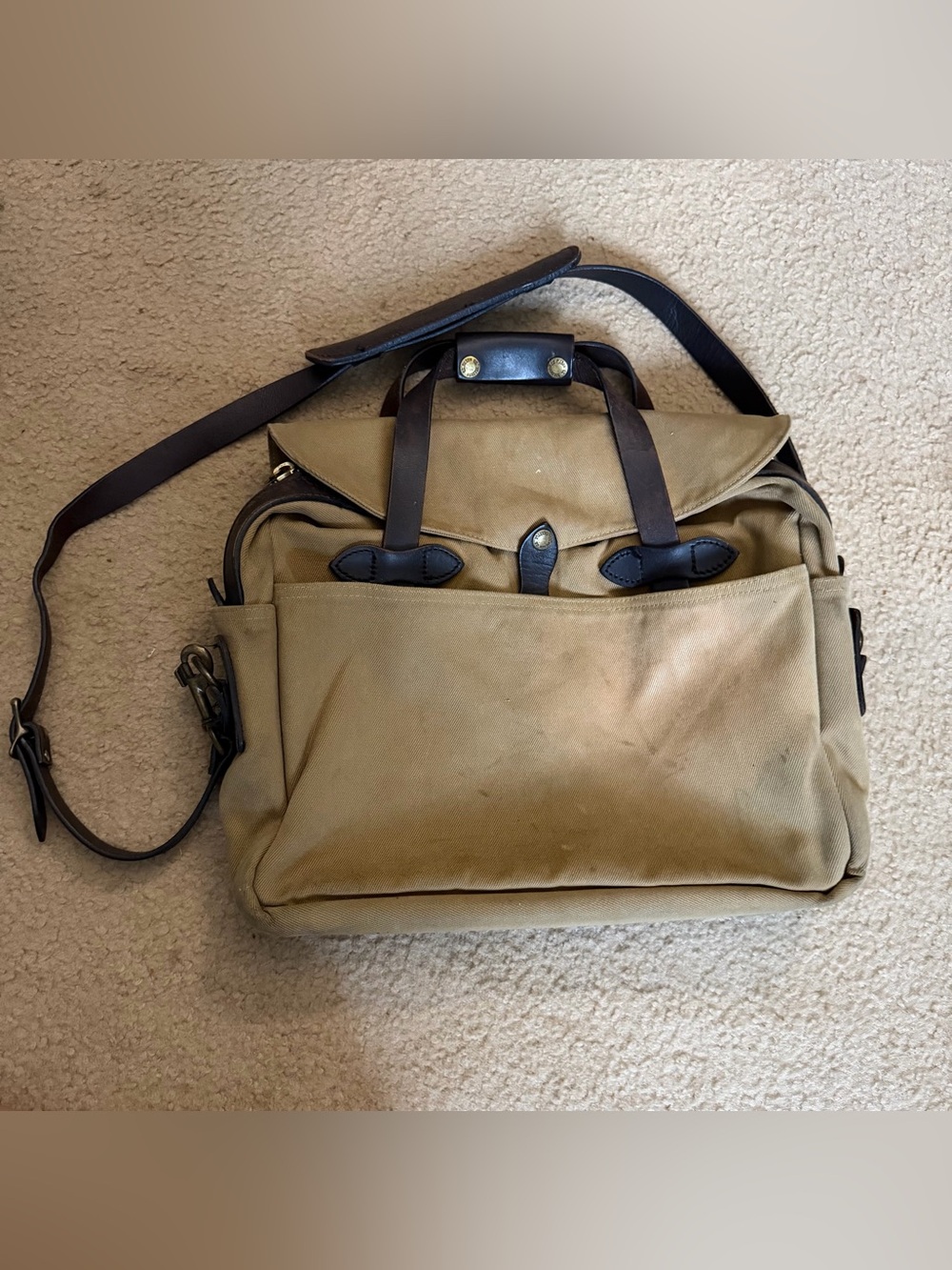 Filson Rugged Twill Computer Bag Briefcase - Picture 2 of 12